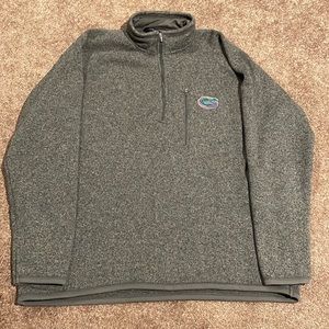 1/4 zip grey Florida gator pullover. Size large